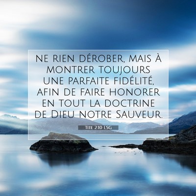Tite 2:10 LSG Image du verset biblique