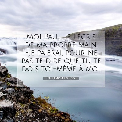 Philémon 1:19 Verset biblique expliqué