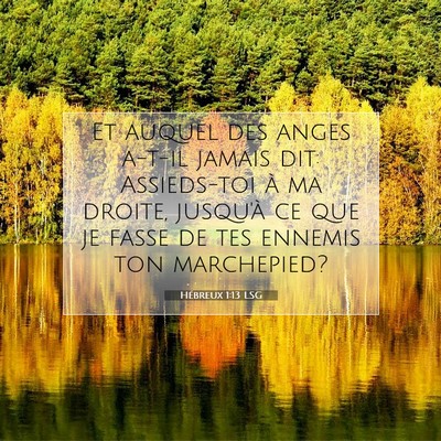 Hébreux 1:13 Verset biblique expliqué
