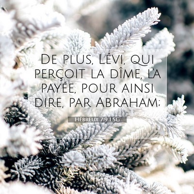 Hébreux 7:9 Verset biblique expliqué