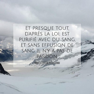 Hébreux 9:22 LSG Image du verset biblique