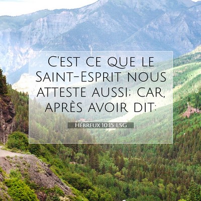 Hébreux 10:15 Verset biblique expliqué