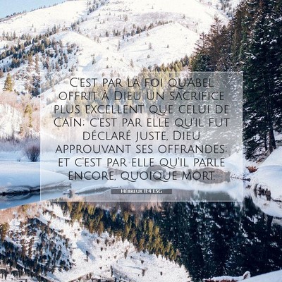 Hébreux 11:4 LSG Image du verset biblique