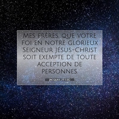 Jacques 2:1 Verset biblique expliqué