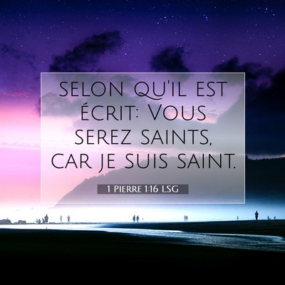 1 Pierre 1:16 Verset biblique expliqué