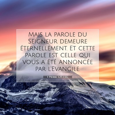 1 Pierre 1:25 Verset biblique expliqué