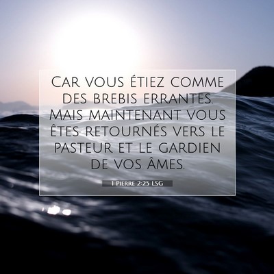 1 Pierre 2:25 LSG Image du verset biblique