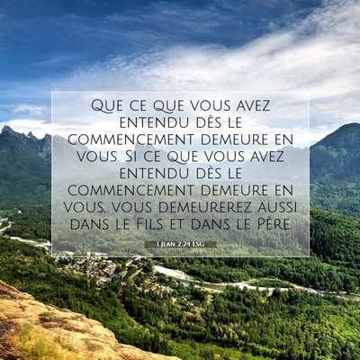 1 Jean 2:24 LSG Image du verset biblique