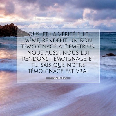 3 Jean 1:12 LSG Image du verset biblique