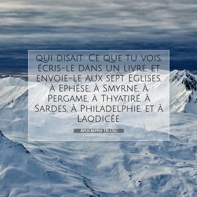 Apocalypse 1:11 Verset biblique expliqué