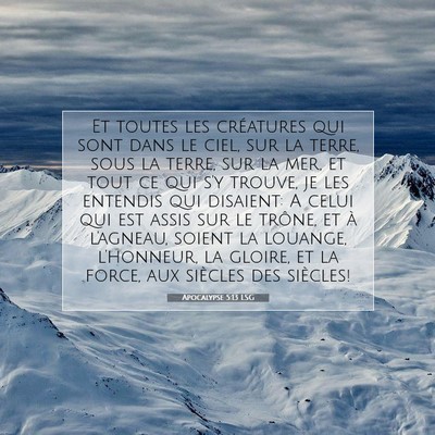 Apocalypse 5:13 LSG Image du verset biblique