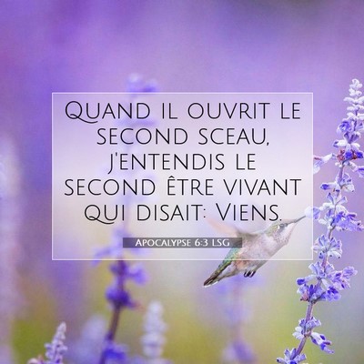 Apocalypse 6:3 LSG Image du verset biblique