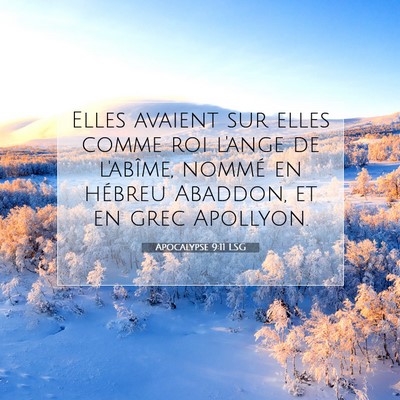 Apocalypse 9:11 LSG Image du verset biblique
