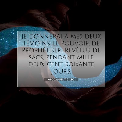 Apocalypse 11:3 LSG Image du verset biblique