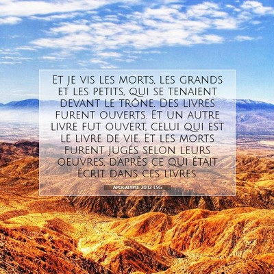 Apocalypse 20:12 LSG Image du verset biblique