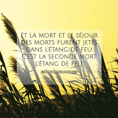 Apocalypse 20:14 LSG Image du verset biblique